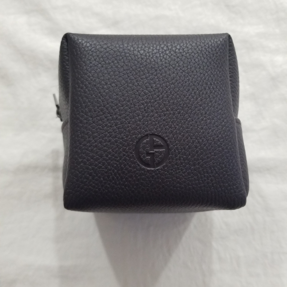 Giorgio Armani Black Leather Square Case